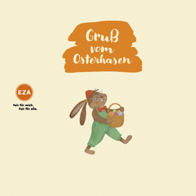 BANDEROLE Gruß vom Osterhasen 2025, 130x130mm